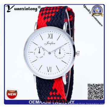 Yxl-202 2016 New Style Woven Watch Ladies Knit Nylon Nato Strap Watches Women Wristwatch Bracelet Watch